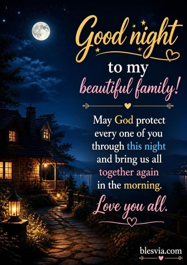 Good Night Blessings for Family and Friends