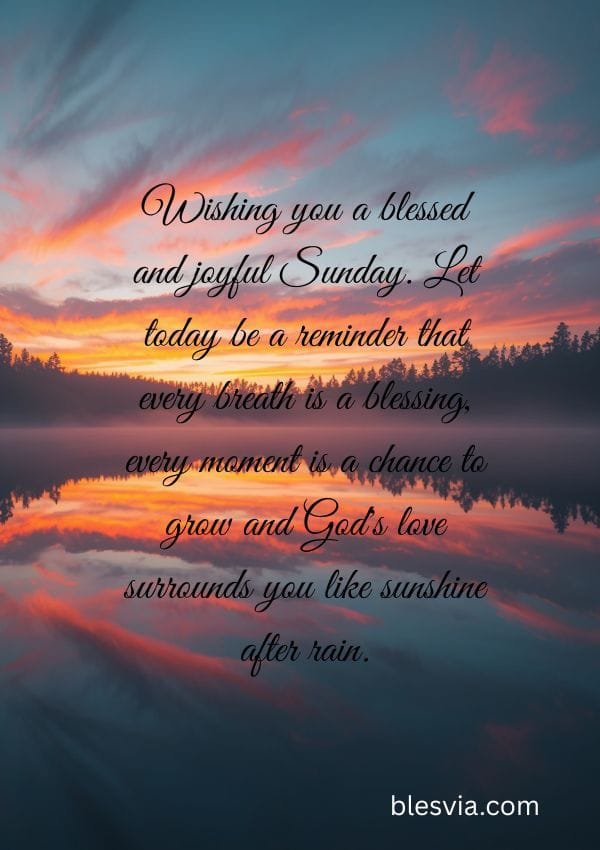 Inspirational Sunday Messages colorful sky background
