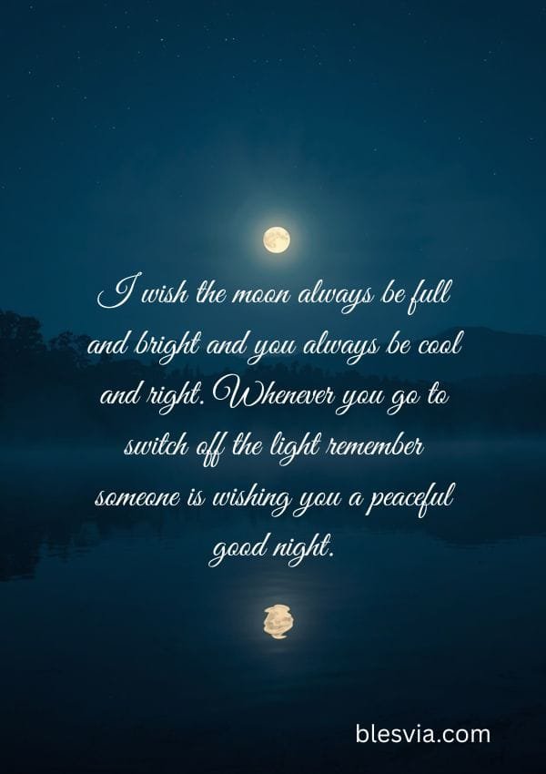 Sweet Sunday Night Blessings with moonlight background