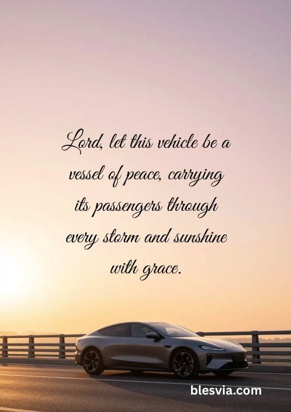 Beautiful Blessing for a Car
