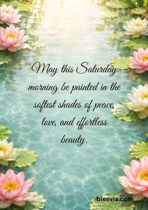 Beautiful Good Morning Saturday Blessings