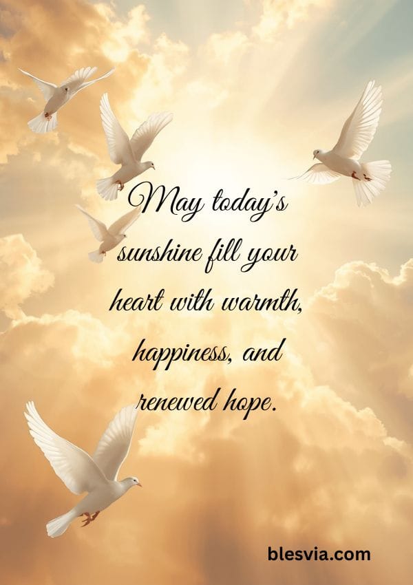 Blessed Thursday Afternoon Images with doves background