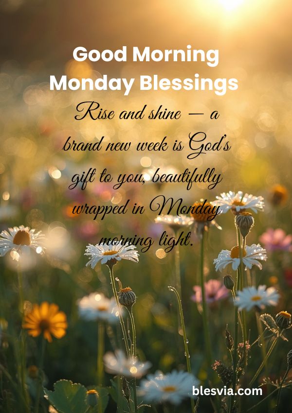 Good Morning Monday Blessings for the New Week title image