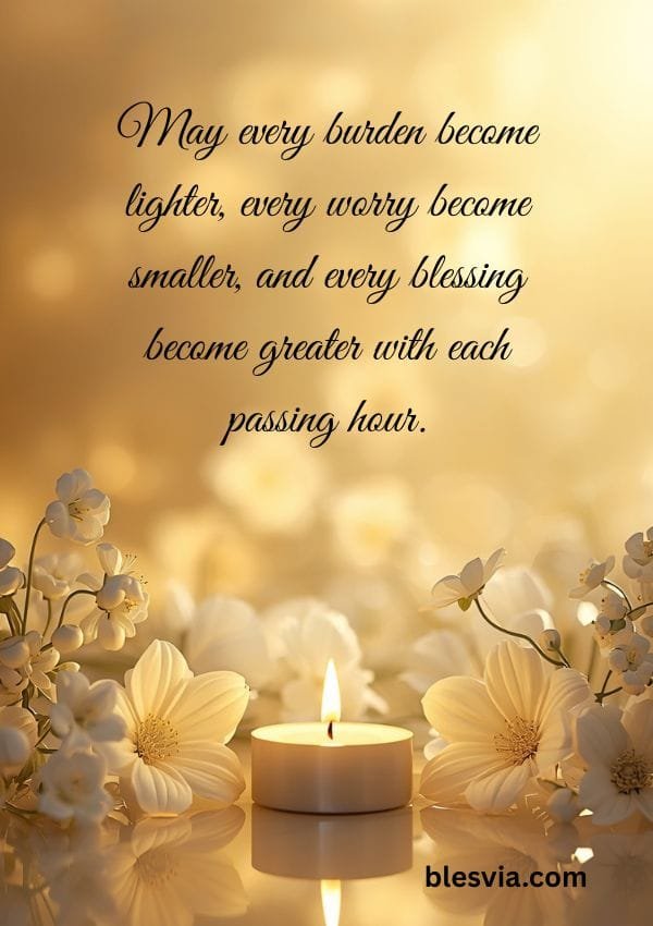 Happy Friday Prayers with flowers and candle background