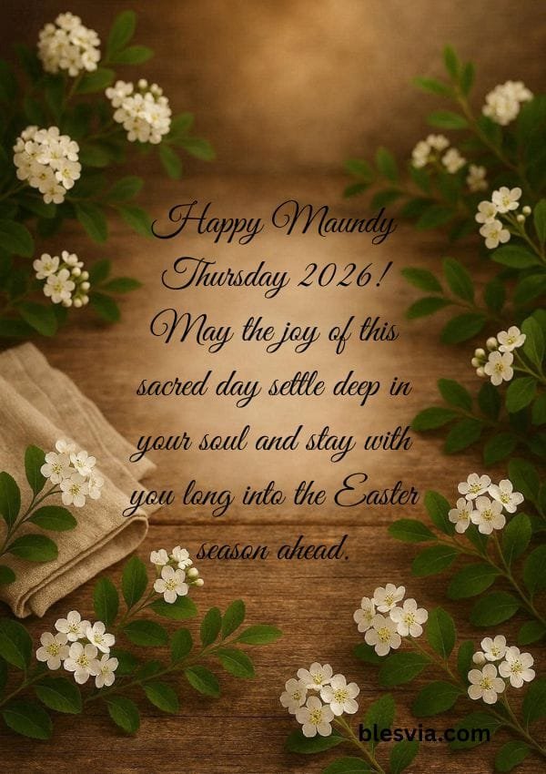 Happy Maundy Thursday Blessings 2026