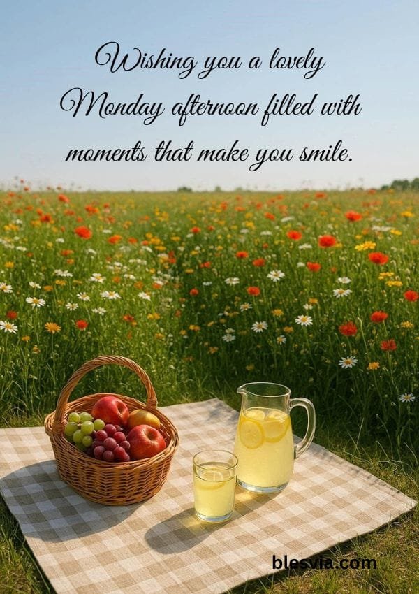 Wishing you a lovely Monday afternoon filled with moments that make you smile.