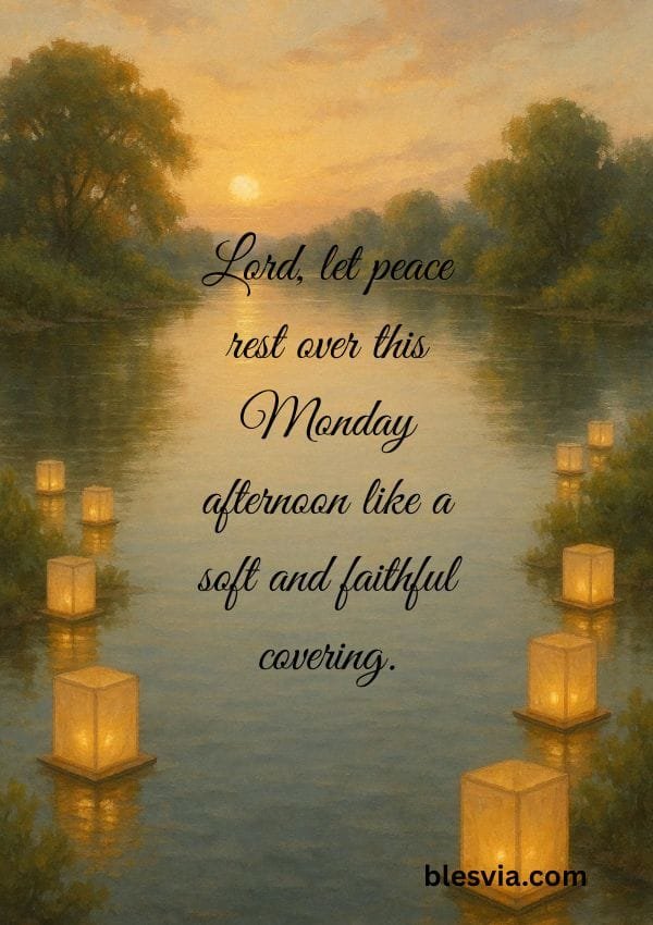 Lord, let peace rest over this Monday afternoon like a soft and faithful covering.