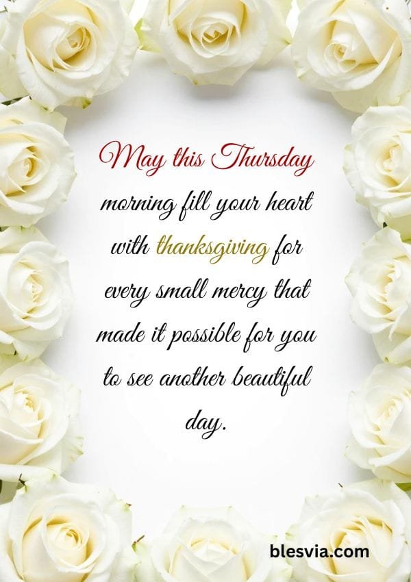Thankful Thursday Morning Blessings