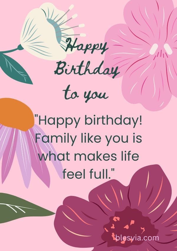 Birthday Wishes for Family blesvia